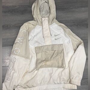 Nike double swoosh Cream wind breaker. XL